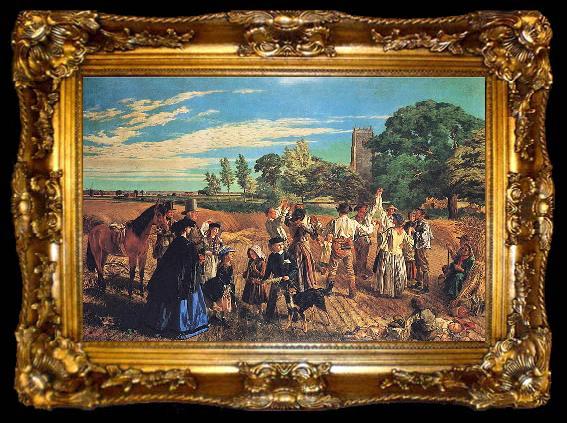 framed  William Maw Egley A Harvest Scene in Norfolk, ta009-2